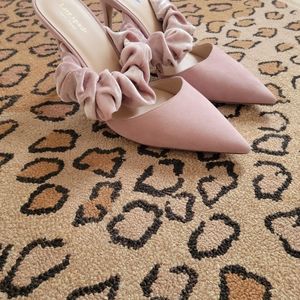 KATE SPADE BRAND NEW PINK SUEDE MULES